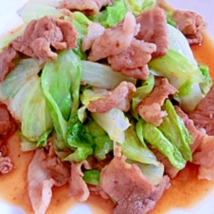 レタスたっぷり!豚肉のスタミナ炒め♪